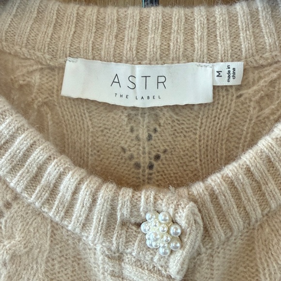 Astr The Label Women's Peri Wool Cable Knit Cardigan Size Medium - Picture 4 of 12